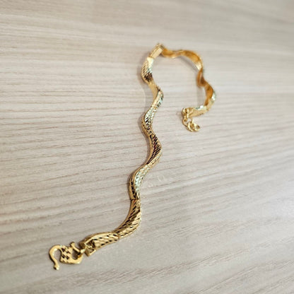 916 Gold Wavy Bracelet | New Design Elegant