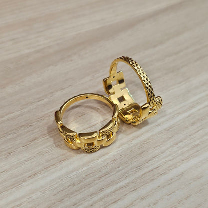 916 Gold Jubilee Design Ring latest design