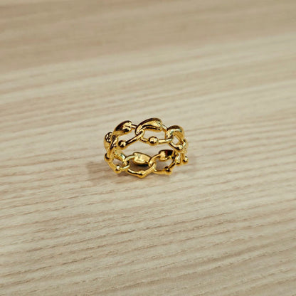 916 Gold Fancy Curb Ring New Design Stylish