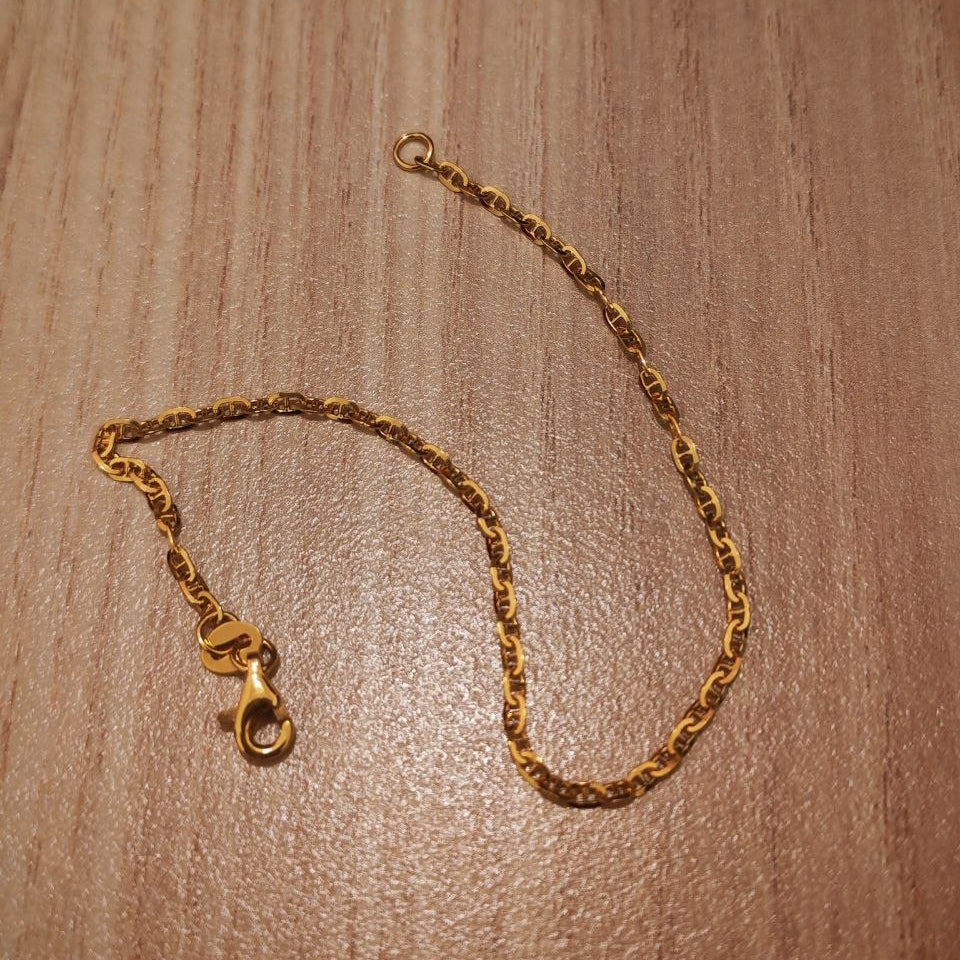 916 Gold Twisted Link bracelet | Elegant Everyday bracelet