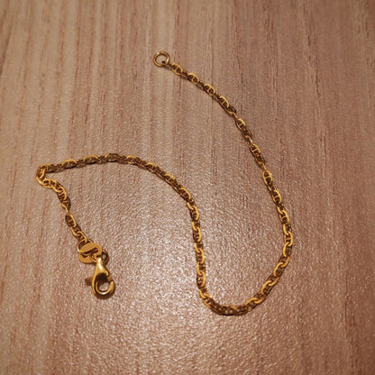 916 Gold Twisted Link bracelet | Elegant Everyday bracelet