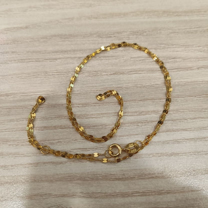 999 Silver Gold Plated Adjustable Necklace