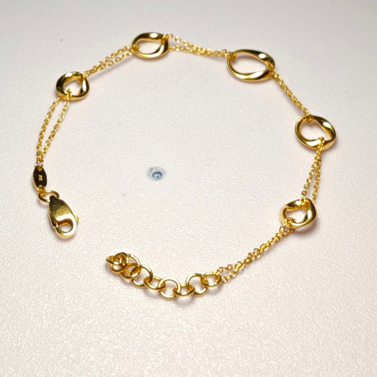 916 Gold Wan Zi Ring Link Bracelet | Adjustable 22K Design