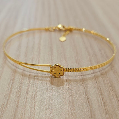 916 Gold Slim Bangle Light Weight