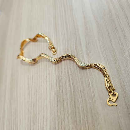 916 Gold Wavy Bracelet | New Design Elegant