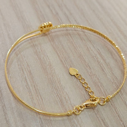 916 Gold Slim Bangle Light Weight