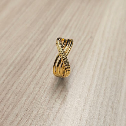 916 Gold Crisscross V5 Ring | New Lightweight Design