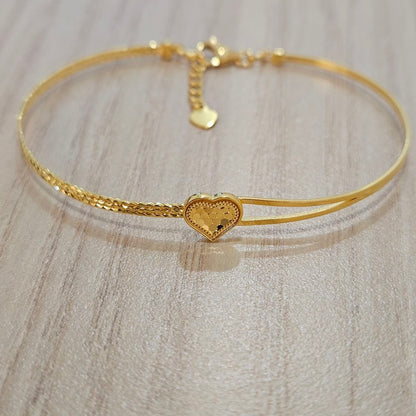 916 Gold Slim Bangle Light Weight