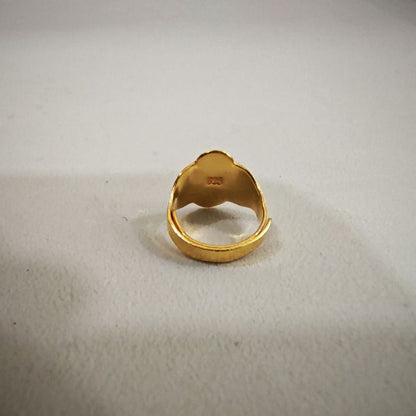 916 Gold Baby Ring Diamond cutting design new stock