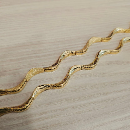 916 Gold Wavy Bracelet | New Design Elegant