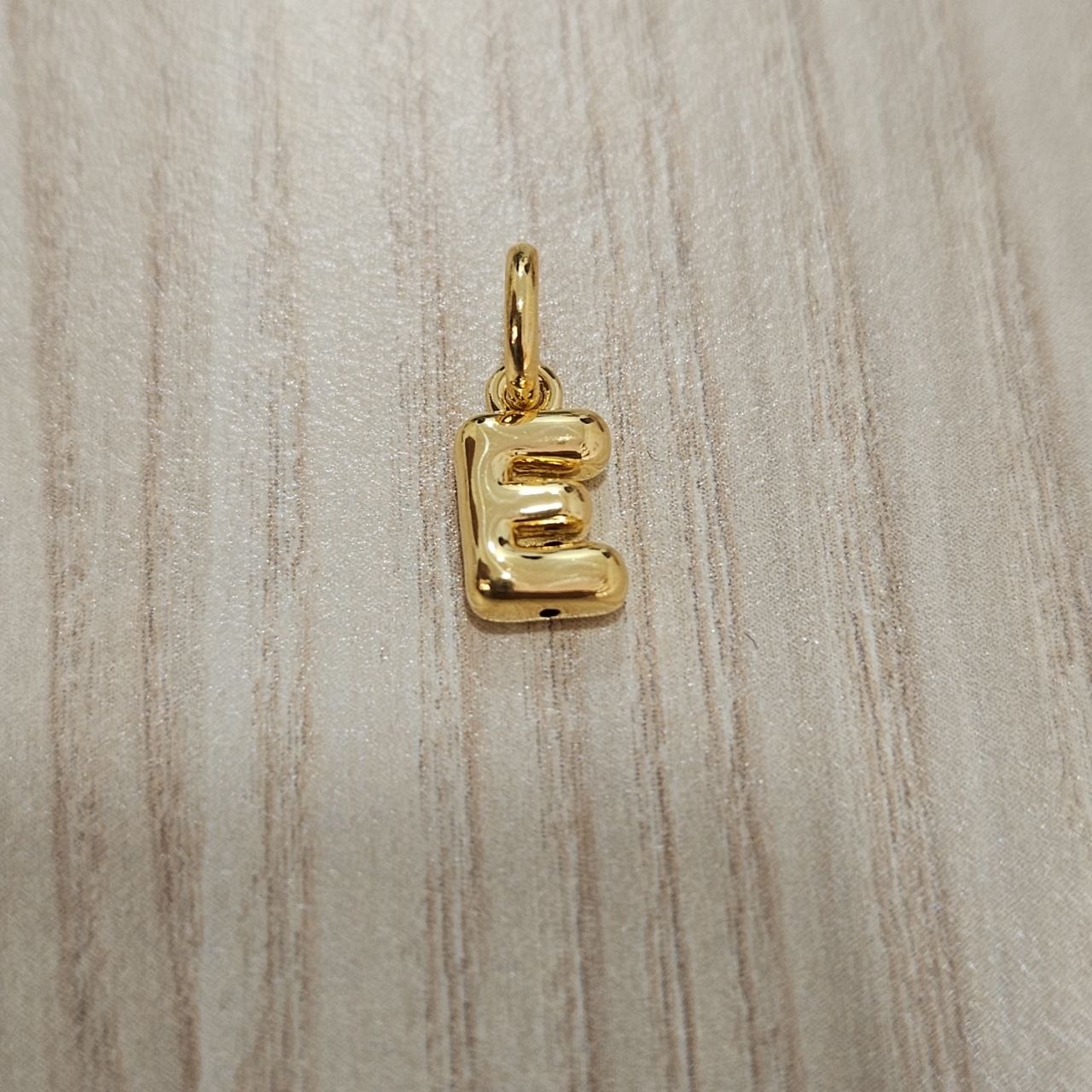 916 Gold Alphabert Pendant Feather Weight Smooth shiny Finish.