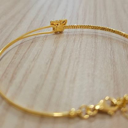 916 Gold Slim Bangle Light Weight