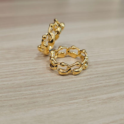 916 Gold Fancy Curb Ring New Design Stylish