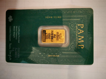 999.9 Gold PAMP Suisse Assorted Gold Bars – 2.5g & 5g