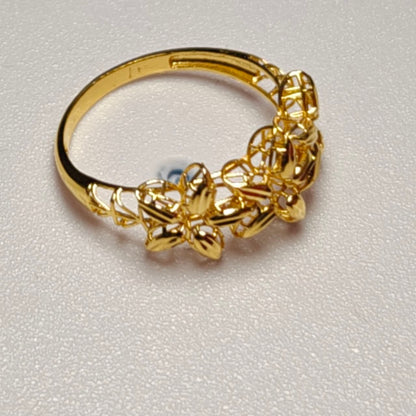 916 Gold Flower Ring | Elegant 22K Gold Design