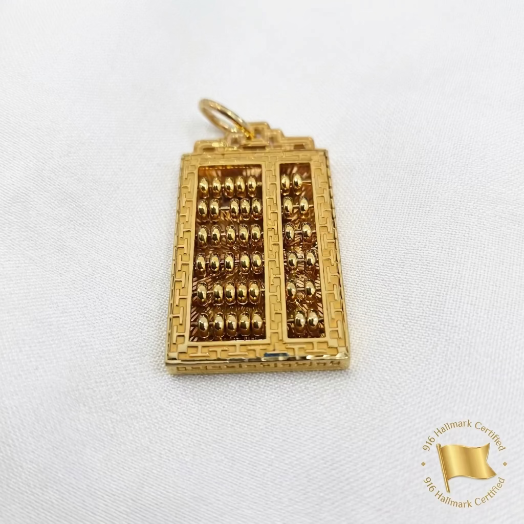 916 Gold Guan Yu Pendant | Classic 22K Gold Design