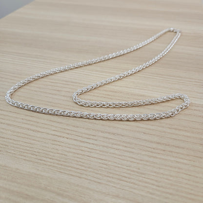 990 Silver Spike Chain Necklace | Classic Design