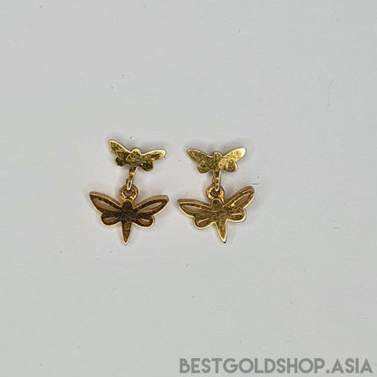 22k / 916 Gold Dragonfly Earring-Earrings-Best Gold Shop