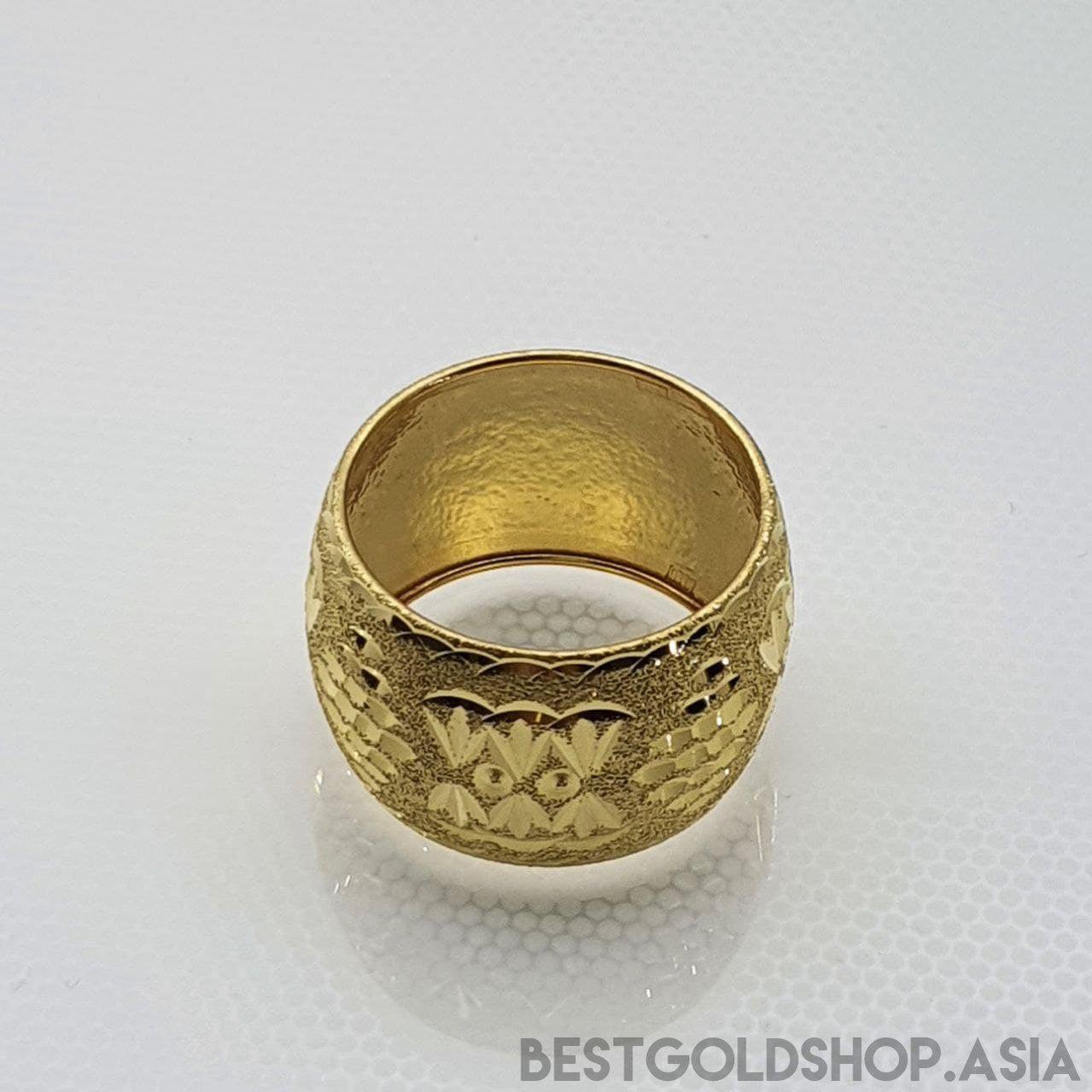 22k / 916 Gold Hollow Wide Ring (Big size)-Rings-Best Gold Shop