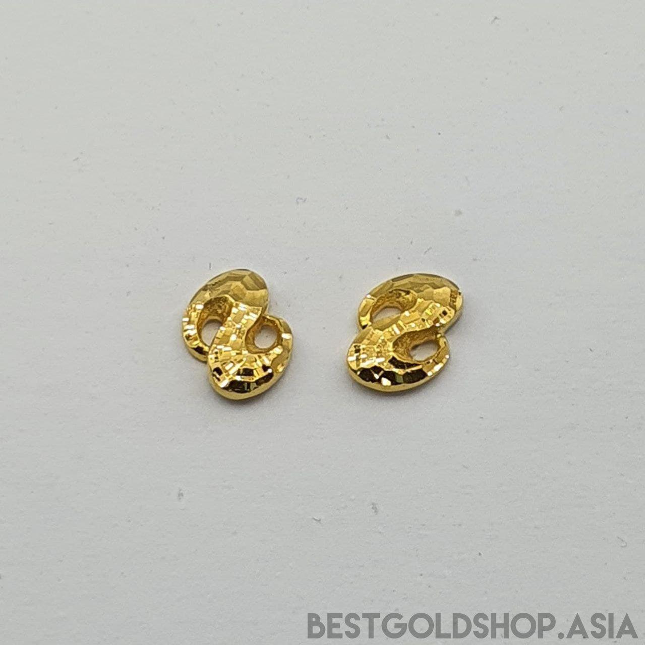 22k / 916 Gold Number 8 earring-Earrings-Best Gold Shop