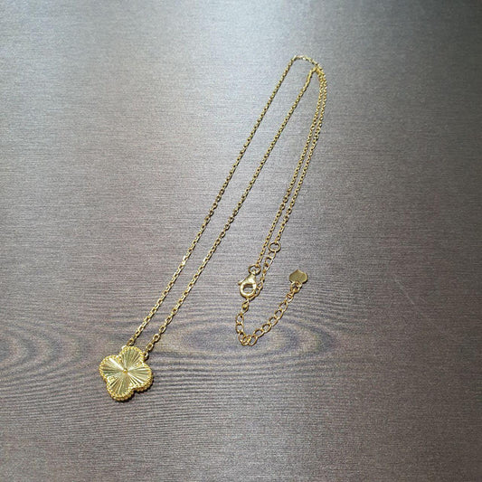 22K / 916 Full Gold Clover Necklace-Necklaces-Best Gold Shop