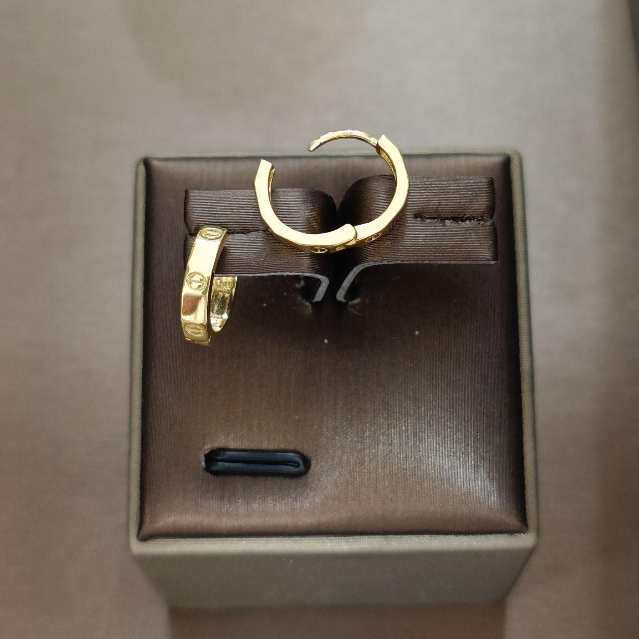 22k / 916 Gold C Design clip Earring-916 gold-Best Gold Shop