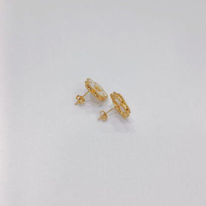 22k / 916 Gold Clover Earring-916 gold-Best Gold Shop