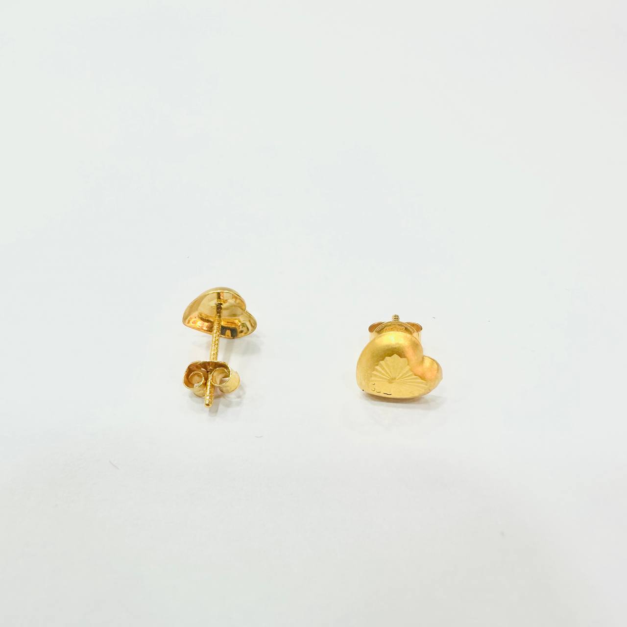 22k / 916 Gold Hollow Heart Earring-916 gold-Best Gold Shop
