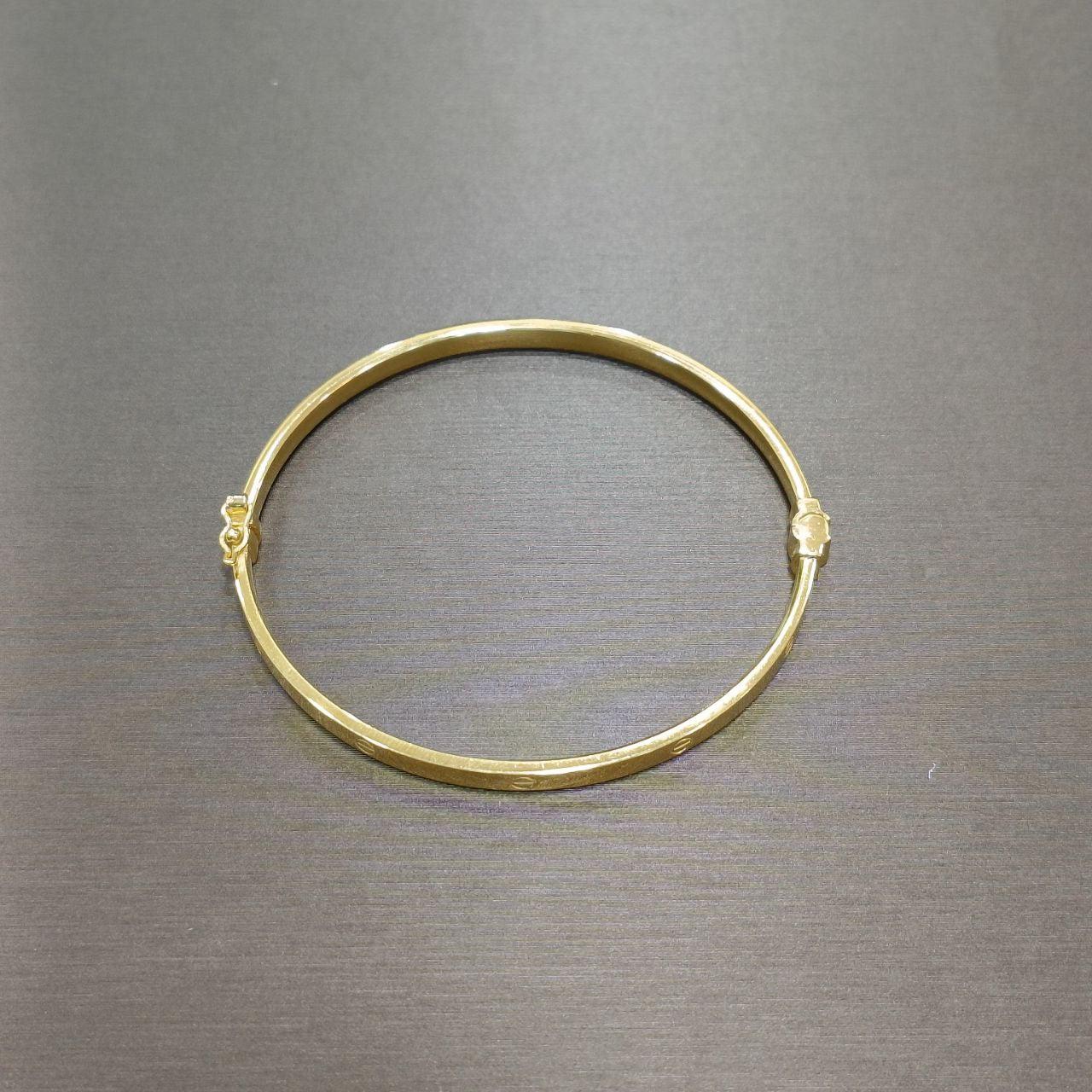 22k / 916 Gold Slim C Design Bangle-Bracelets-Best Gold Shop