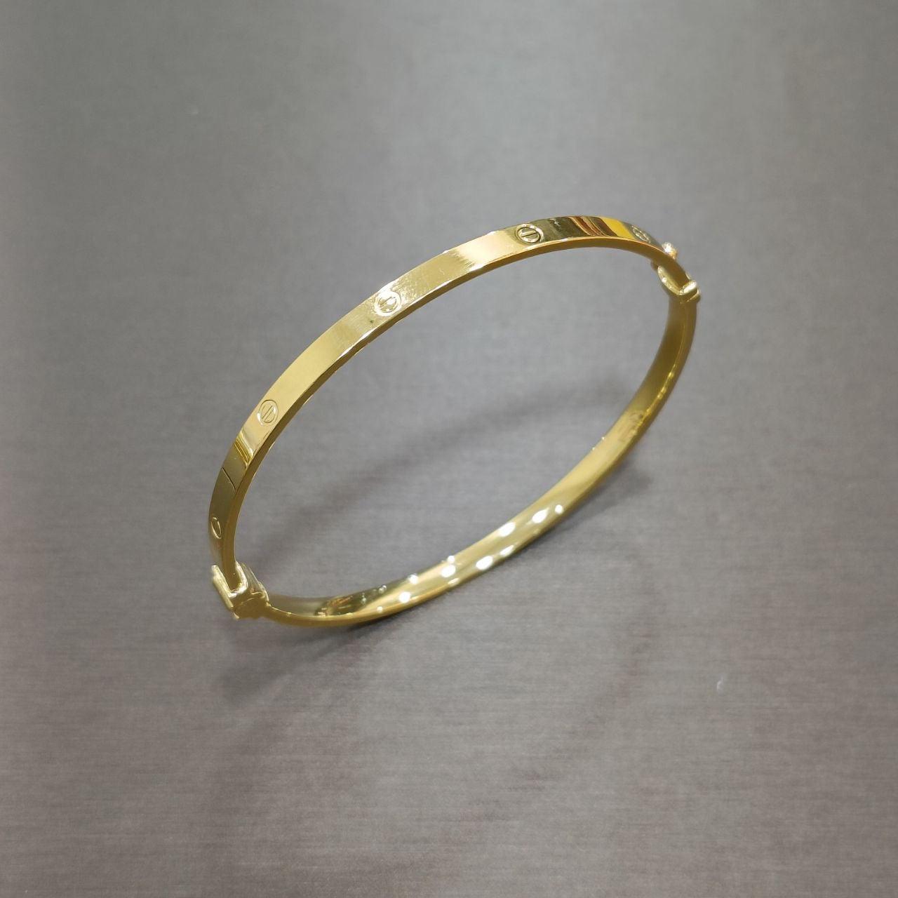 22k / 916 Gold Slim C Design Bangle-Bracelets-Best Gold Shop
