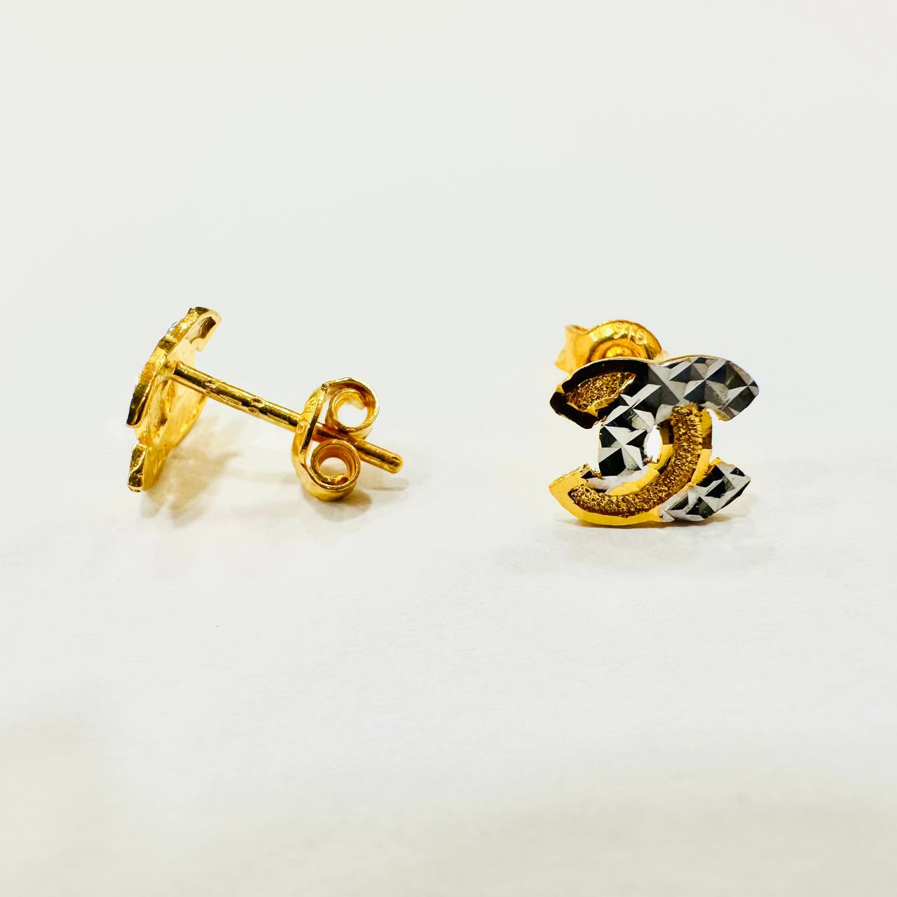 22k / 916 Gold special CC design earring-916 gold-Best Gold Shop