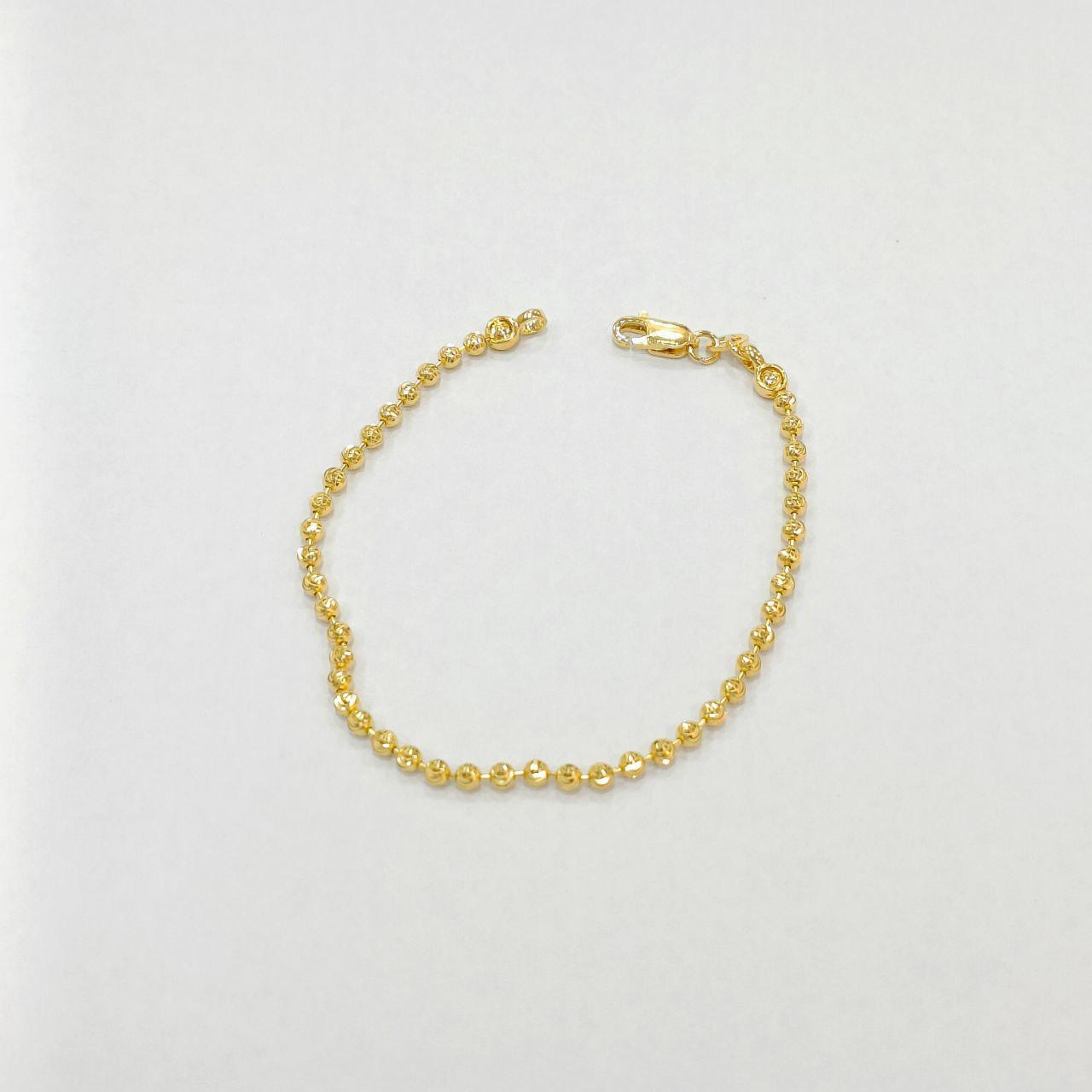 22k / 916 Gold Spiral Shiny Ball bracelet-916 gold-Best Gold Shop