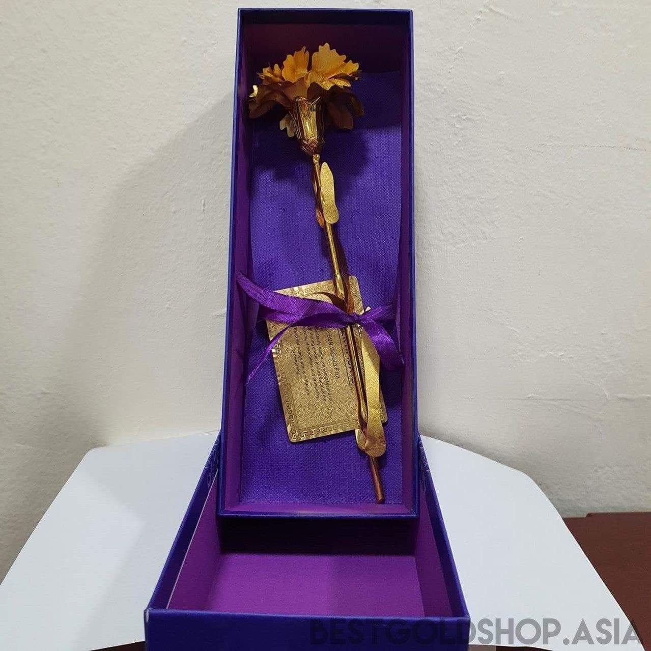 24k / 999 Gold foil Carnations/Rose Flower with box-999 gold-Best Gold Shop