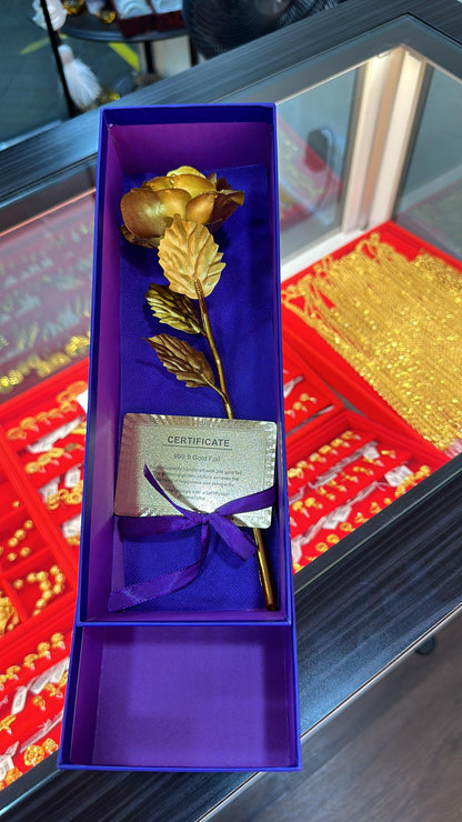 24k / 999 Gold foil Carnations/Rose Flower with box-999 gold-Best Gold Shop